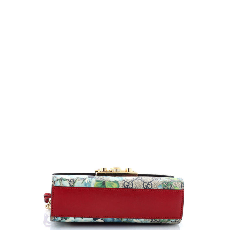Padlock Shoulder Bag Blooms Print Gg