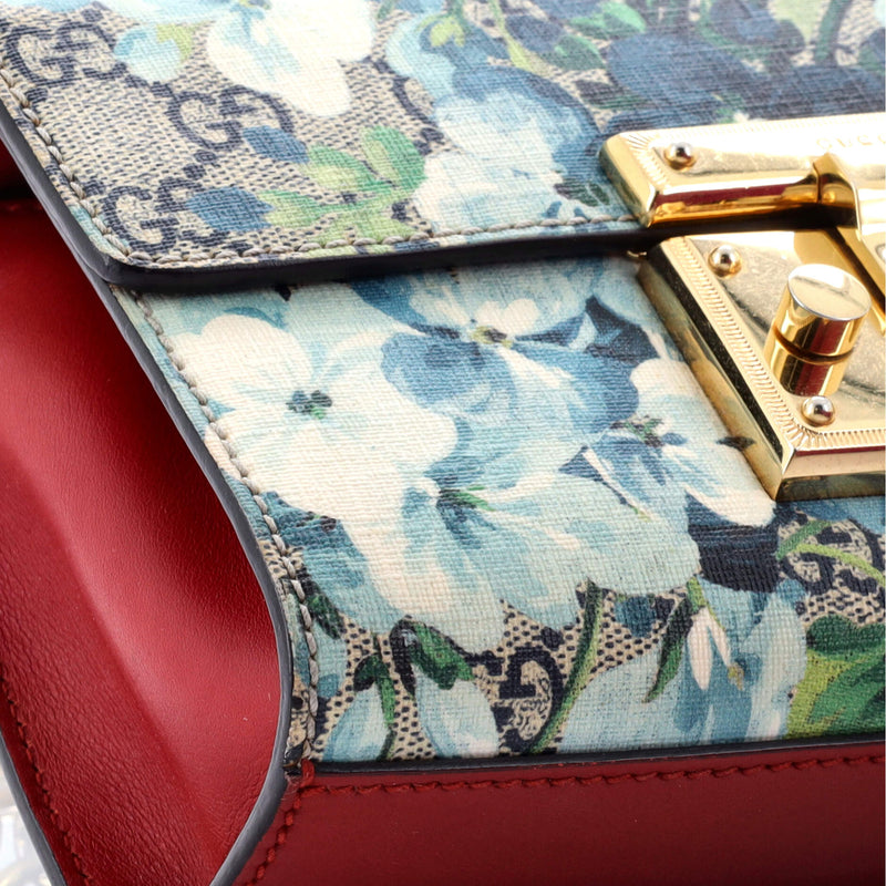 Padlock Shoulder Bag Blooms Print Gg