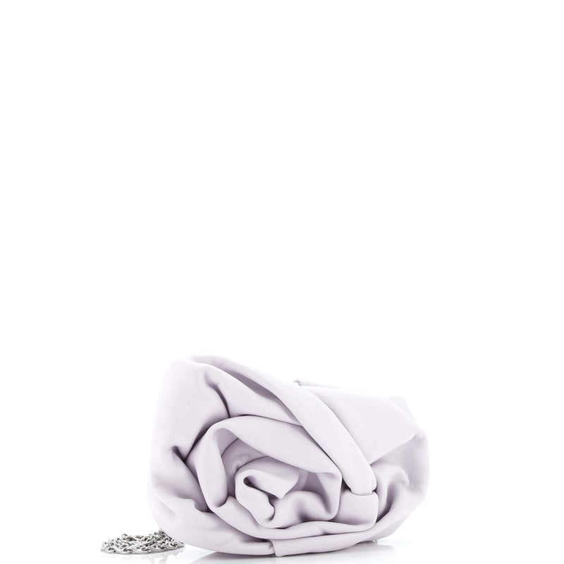Rose Chain Clutch Leather
