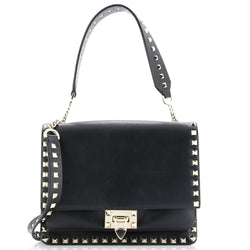 Rockstud Flip Lock Flap Top Handle Bag