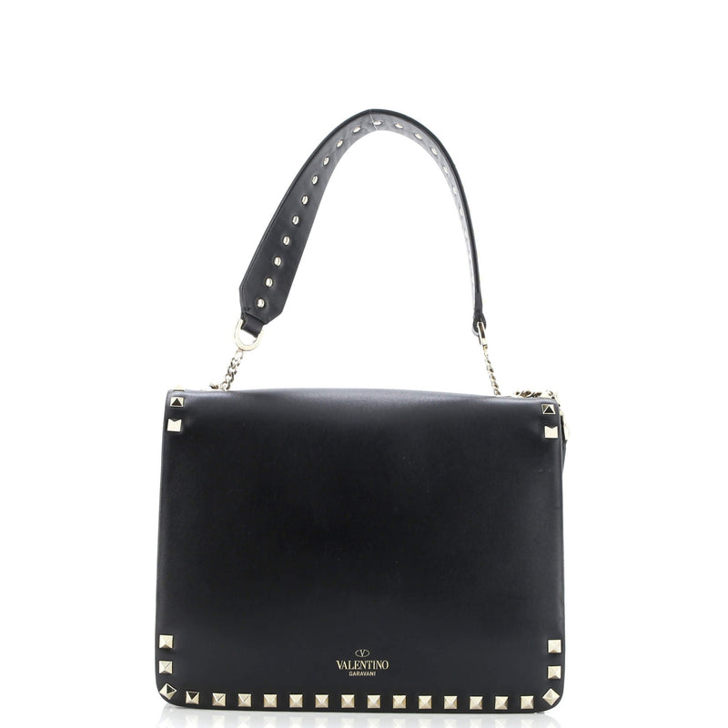 Rockstud Flip Lock Flap Top Handle Bag