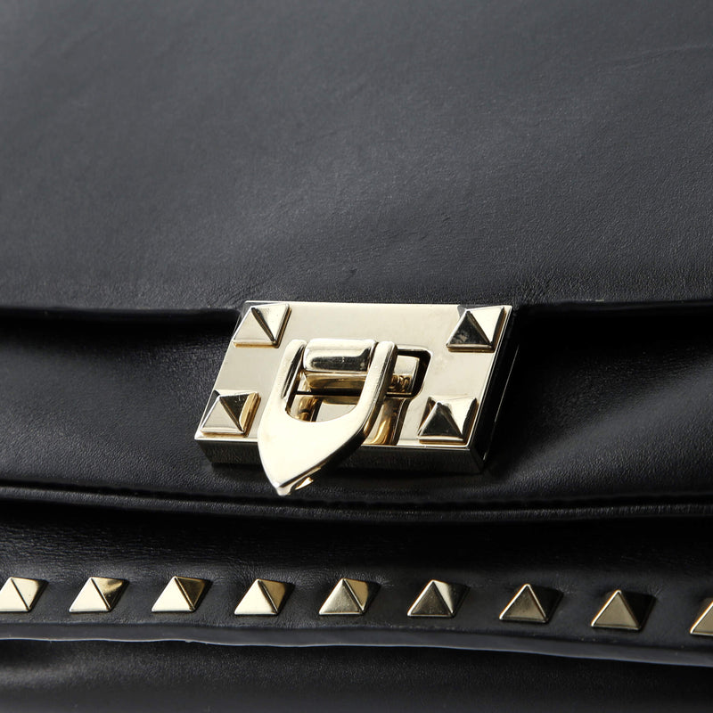 Rockstud Flip Lock Flap Top Handle Bag