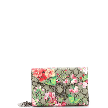 Dionysus Chain Wallet Blooms Print Gg