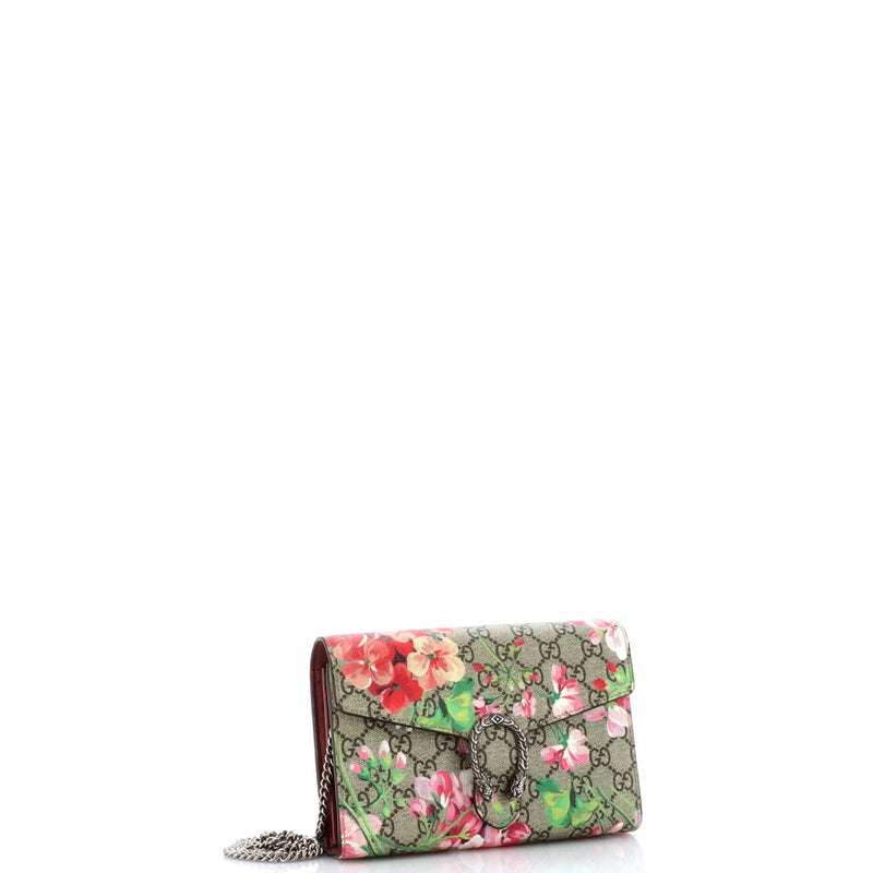 Dionysus Chain Wallet Blooms Print Gg