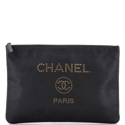 Deauville Pouch Studded Caviar Large