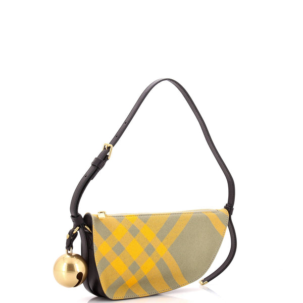 Shield Sling Shoulder Bag Check Canvas