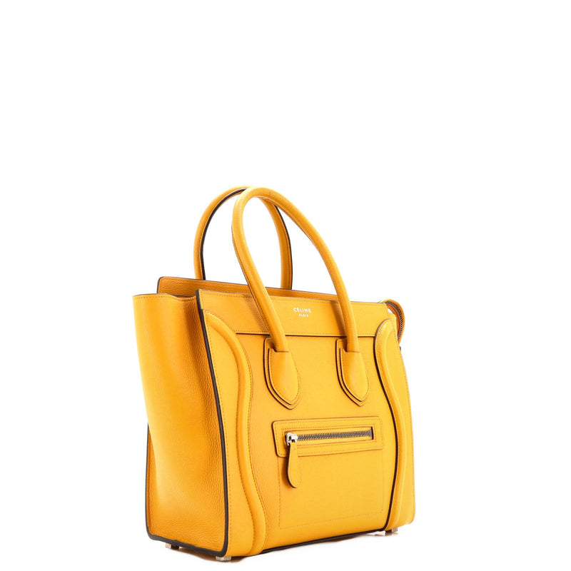 Luggage Bag Grainy Leather Micro