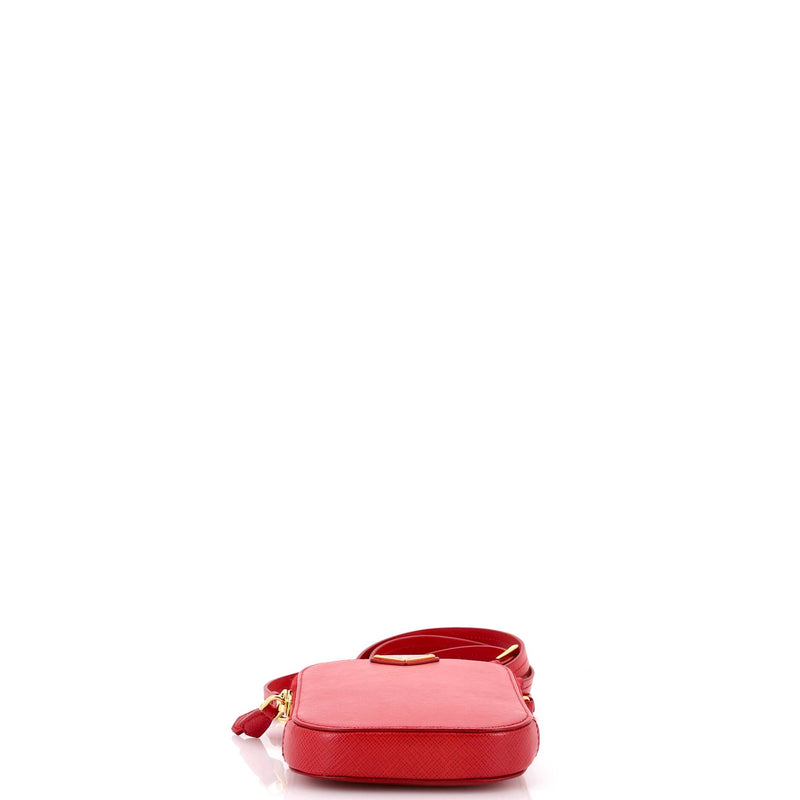 Zip Phone Holder Crossbody Bag Saffiano