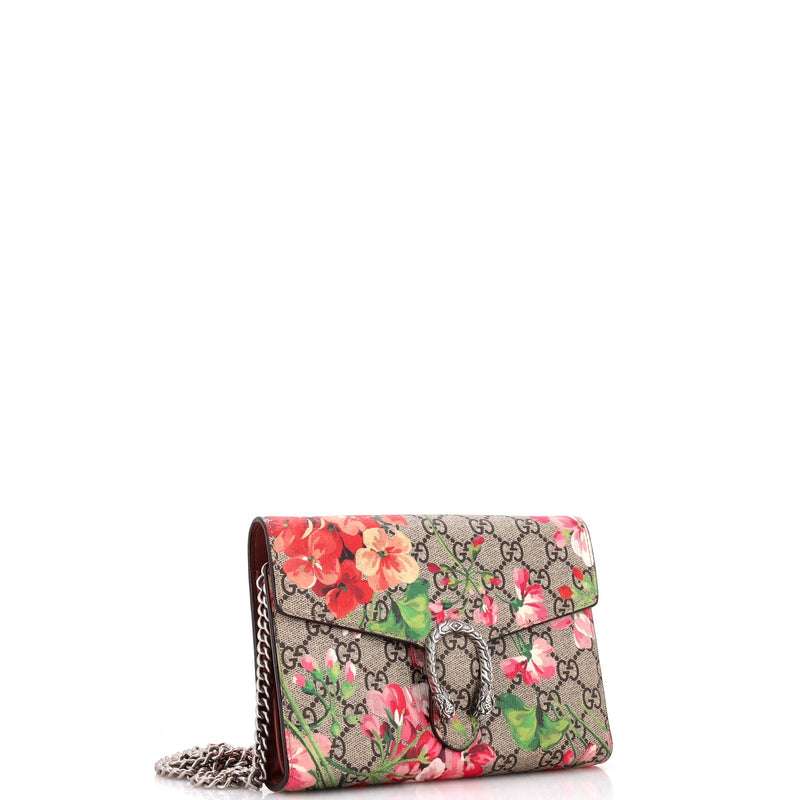 Dionysus Chain Wallet Blooms Print Gg
