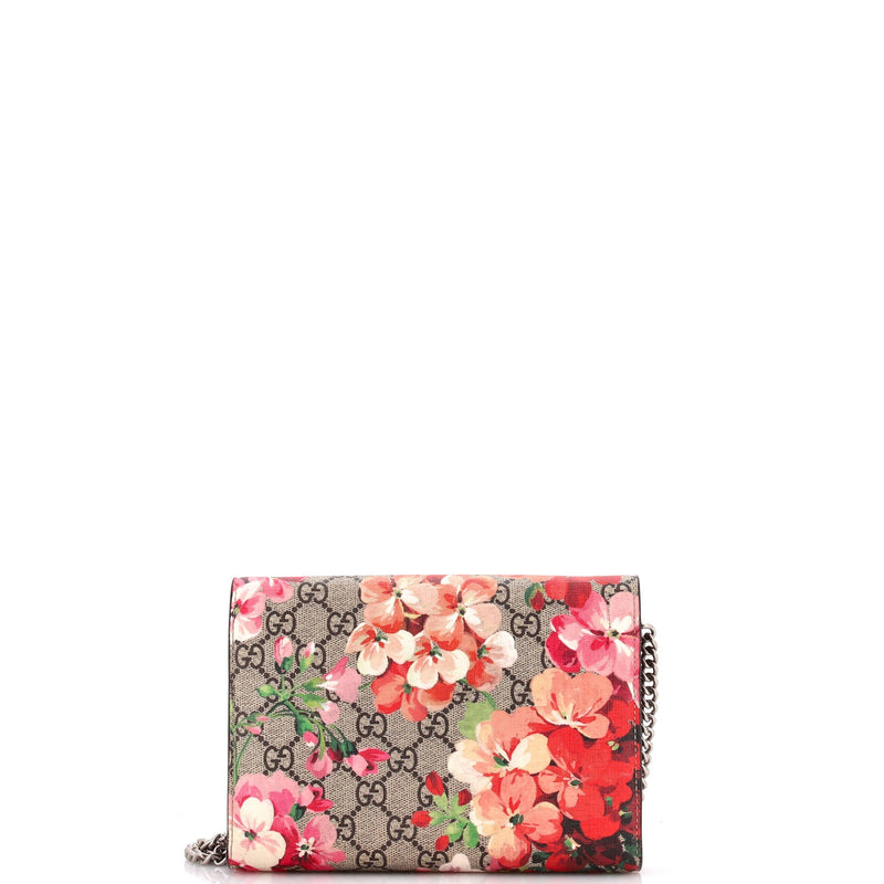 Dionysus Chain Wallet Blooms Print Gg