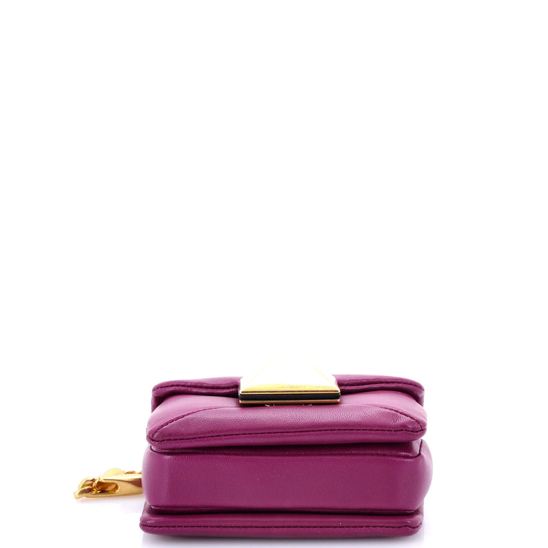 One Stud Chain Flap Bag Leather Micro