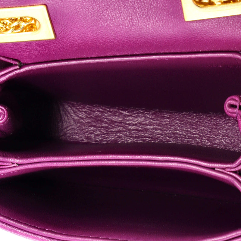 One Stud Chain Flap Bag Leather Micro