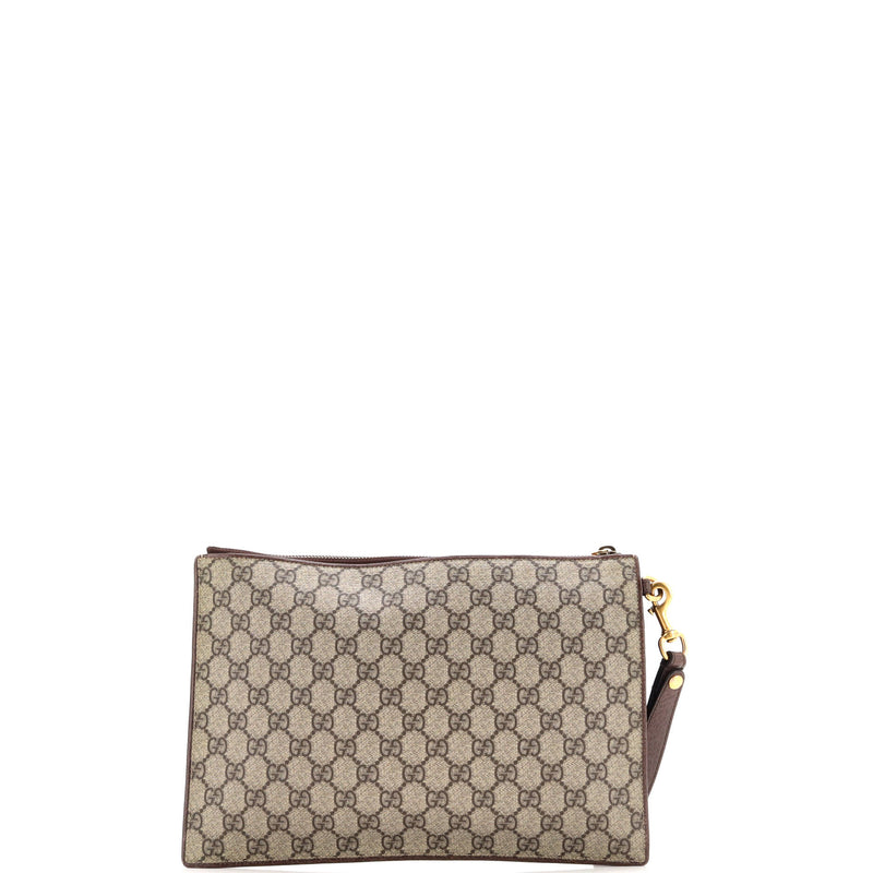 Courrier Pouch Gg Coated Canvas With