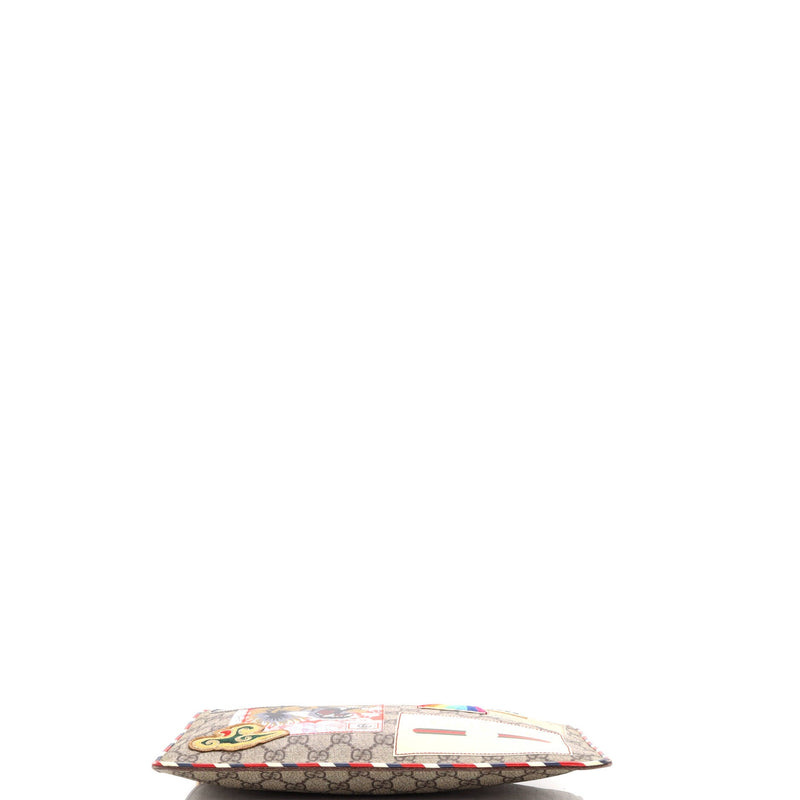 Courrier Pouch Gg Coated Canvas With
