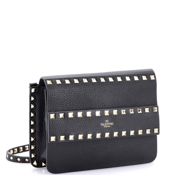Rockstud Front Handle Flap Bag Leather