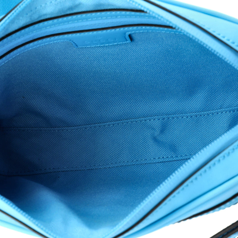 Front Zip Crossbody Bag Gg Rubber Effect