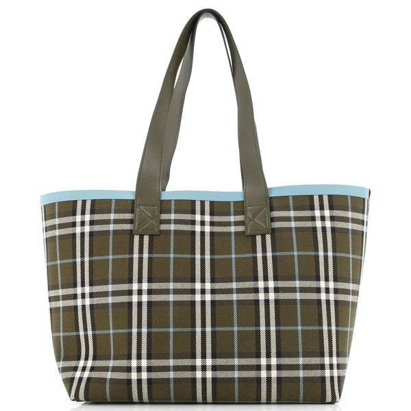 London Tote Check Canvas Medium