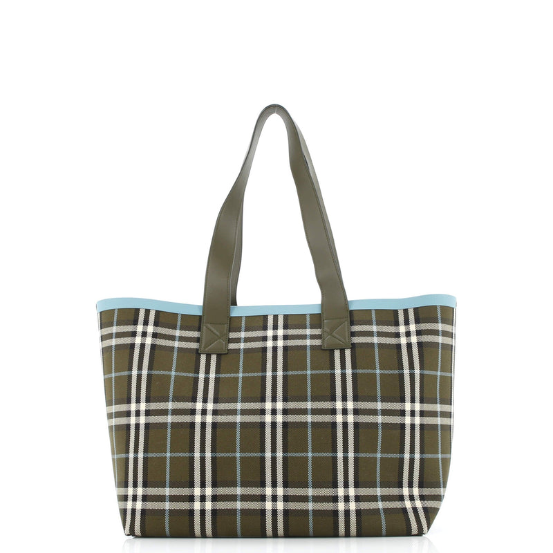 London Tote Check Canvas Medium