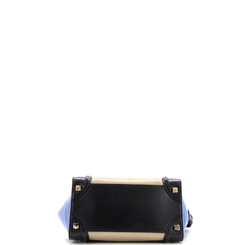 Tricolor Luggage Bag Leather Micro