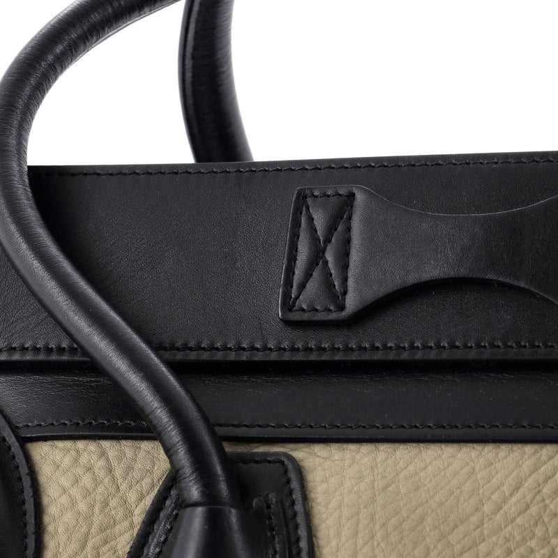 Tricolor Luggage Bag Leather Micro