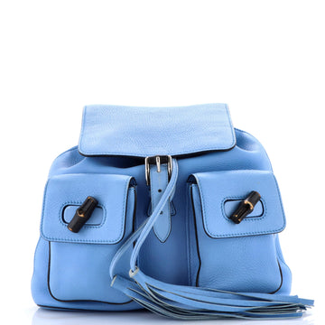 Bamboo Tassel Backpack Leather Medium