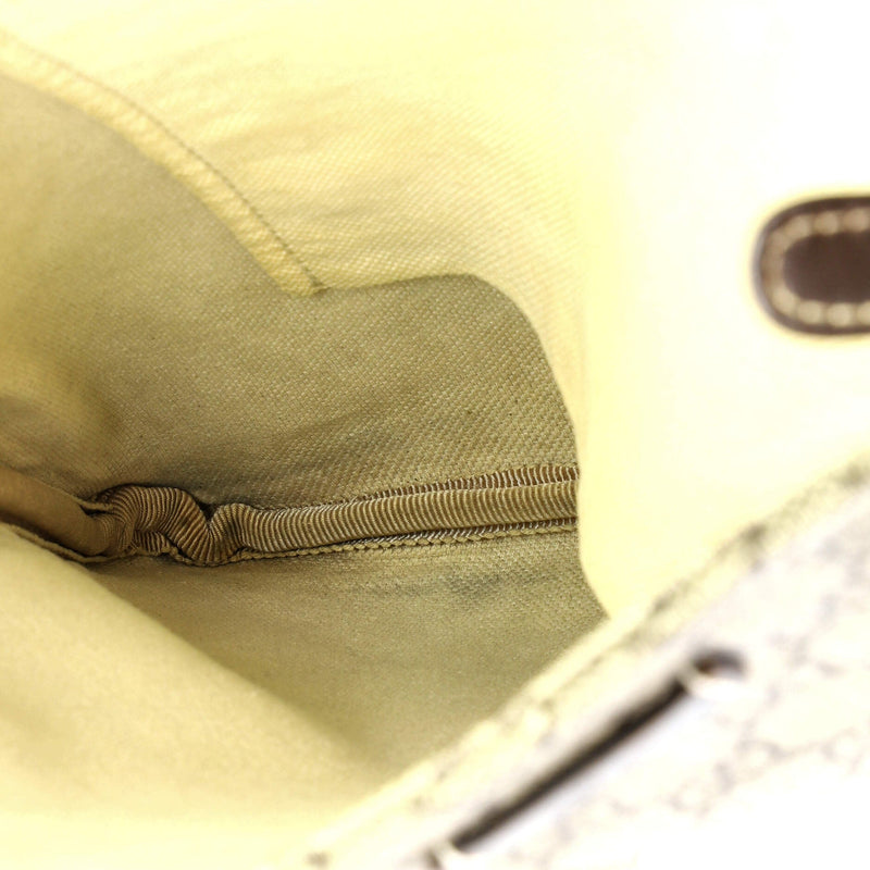 Zip Top Messenger Bag Gg Coated Canvas