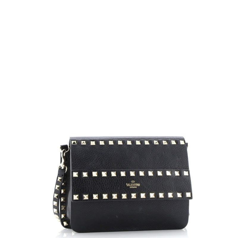 Rockstud Front Handle Flap Bag Leather