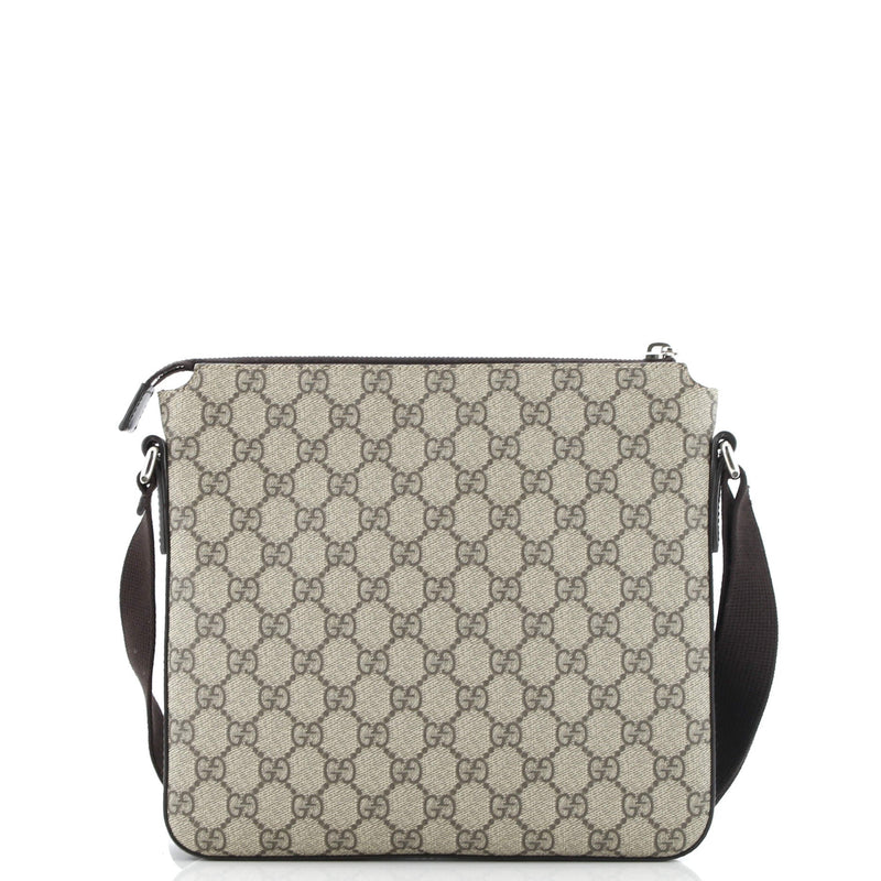 Front Zip Messenger Gg Coated Canvas