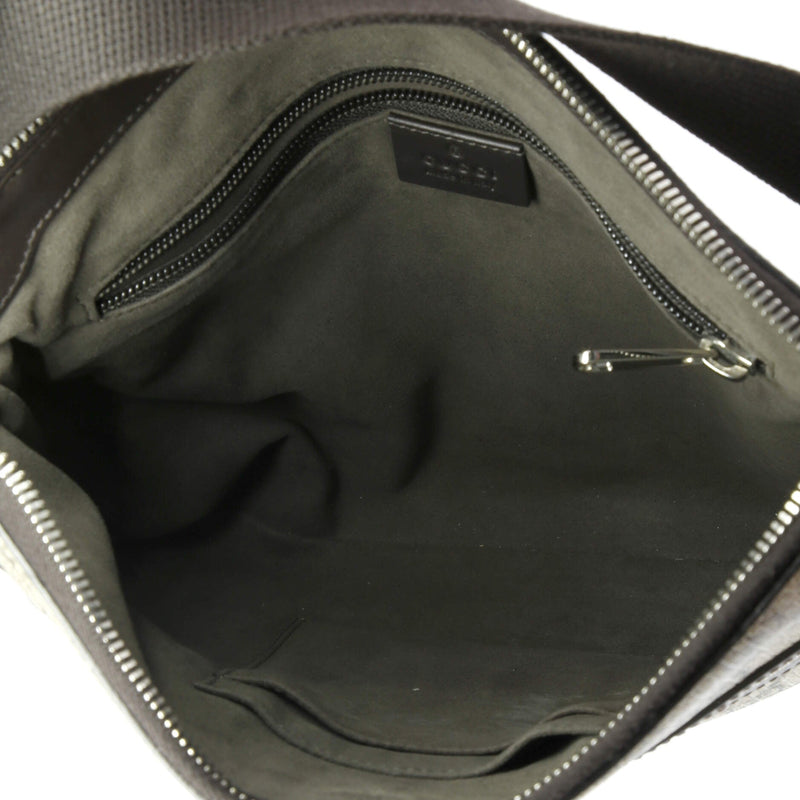 Front Zip Messenger Gg Coated Canvas