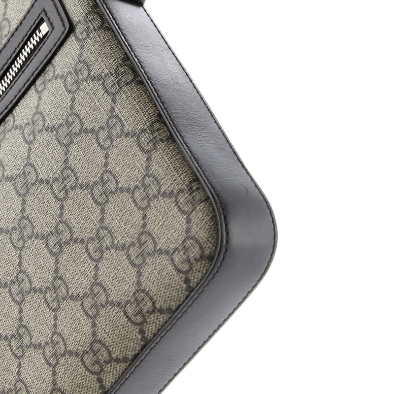 Front Zip Messenger Gg Coated Canvas