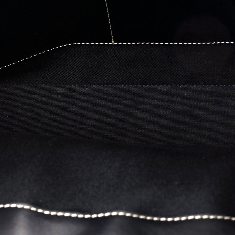 Logo Pocket Tote Canvas With Leather