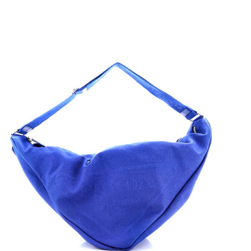 Triangle Logo Zip Crossbody Bag Embossed