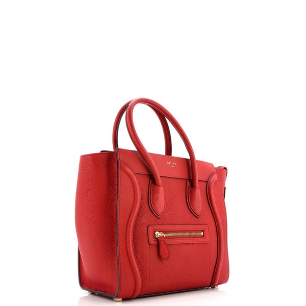 Luggage Bag Grainy Leather Micro