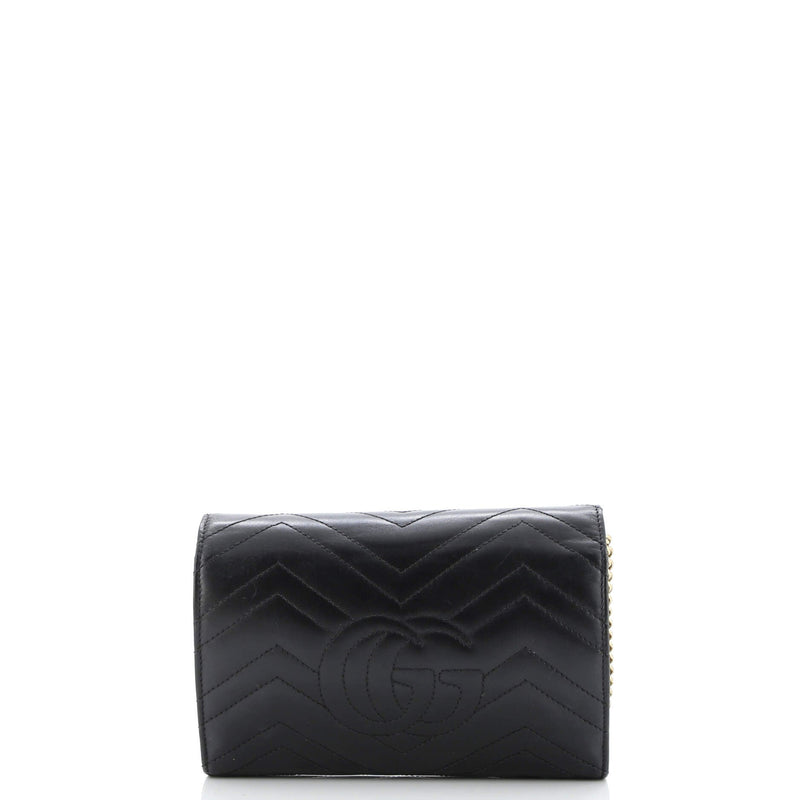 Gg Marmont Chain Wallet Matelasse