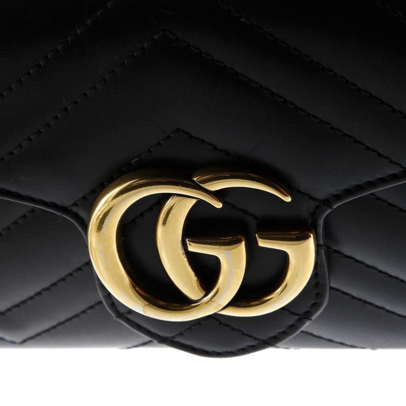 Gg Marmont Chain Wallet Matelasse