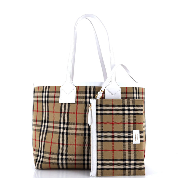 London Tote Vintage Check Canvas Small