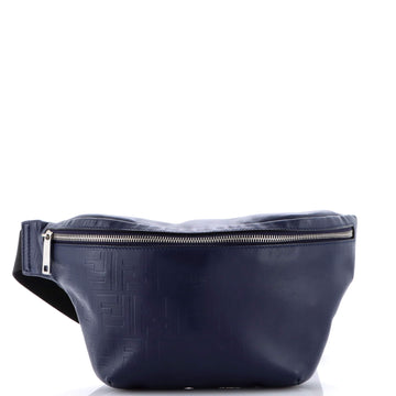 Zip Waist Bag Zucca Embossed Leather