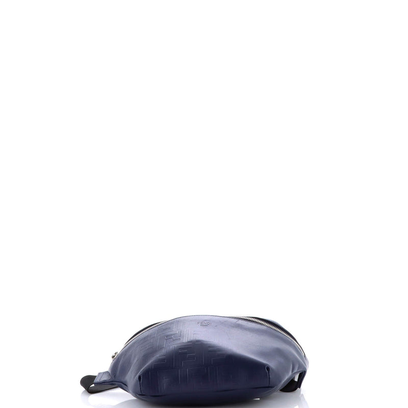 Zip Waist Bag Zucca Embossed Leather