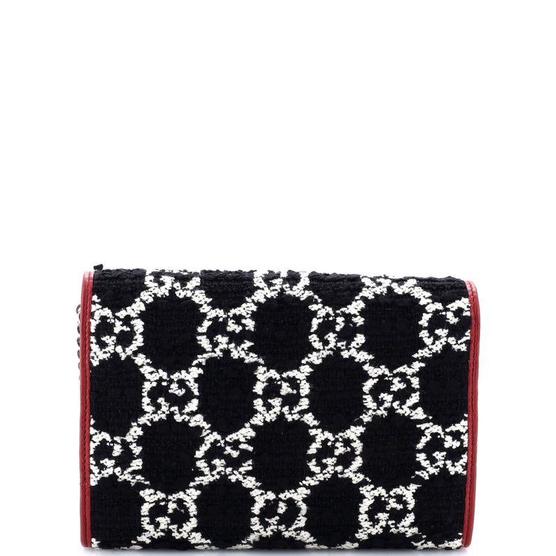 Dionysus Chain Wallet Gg Tweed Small