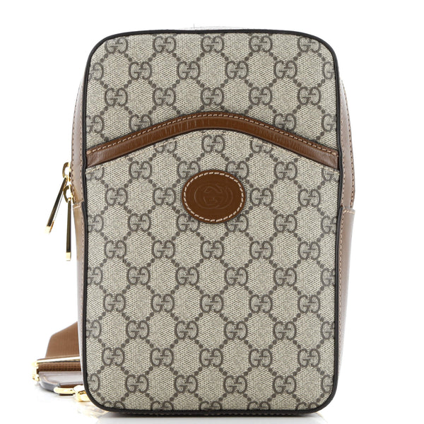 Interlocking G Patch Sling Bag Gg Coated