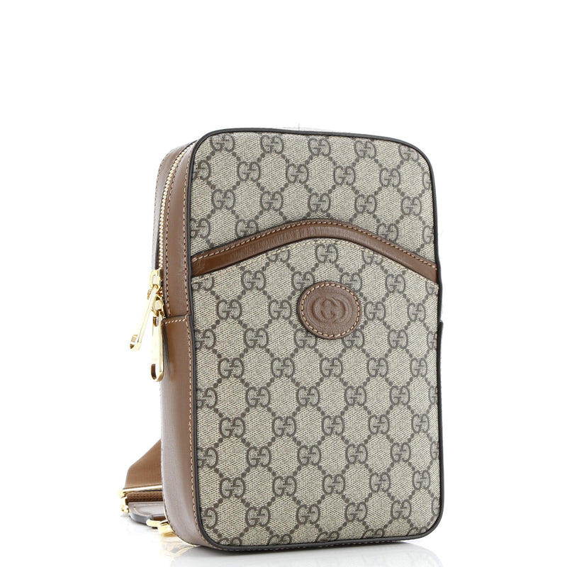 Interlocking G Patch Sling Bag Gg Coated