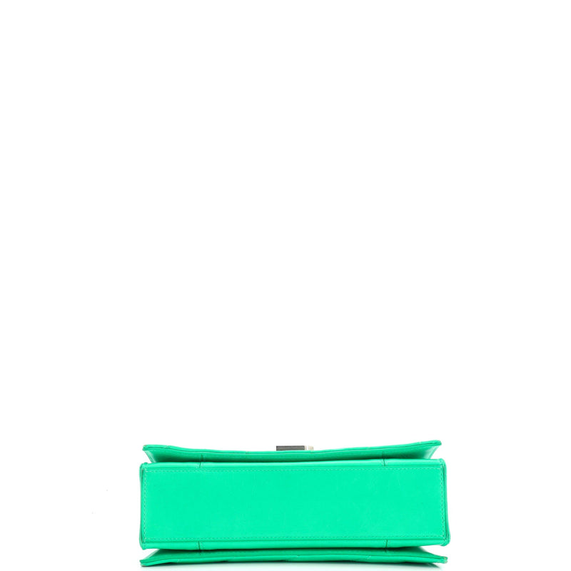 Crush Chain Flap Bag Quilted Crushed