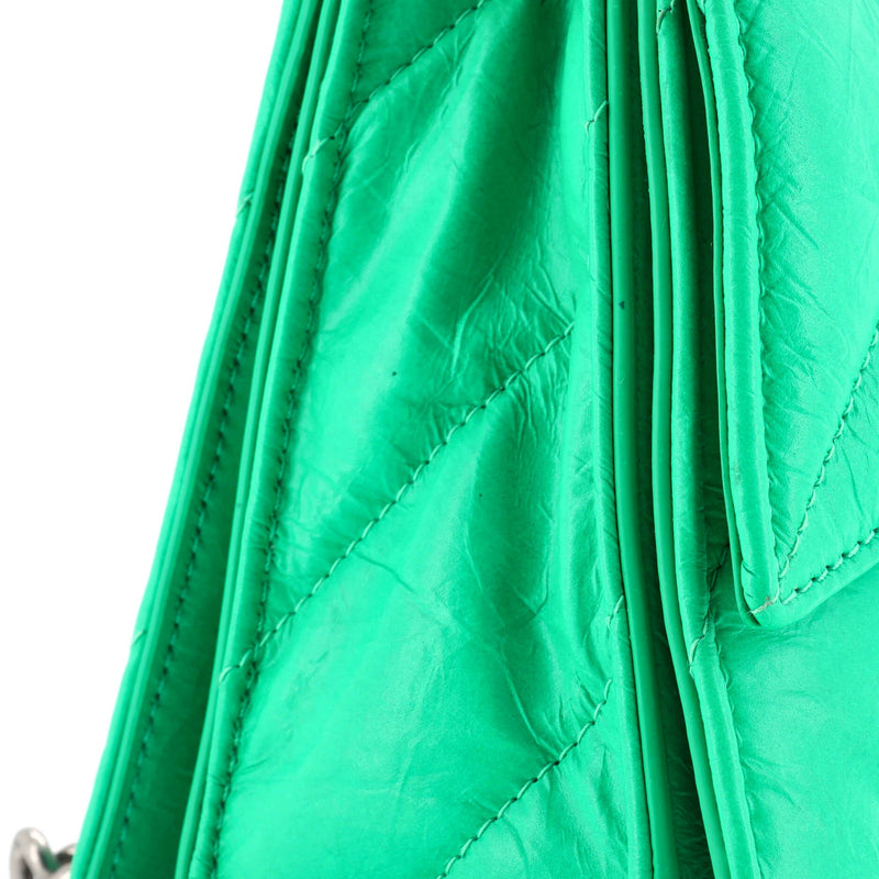 Crush Chain Flap Bag Quilted Crushed
