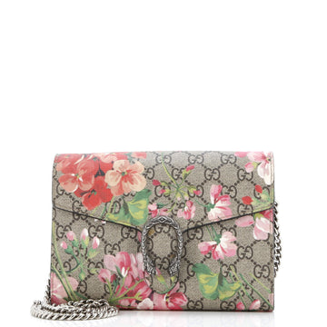Dionysus Chain Wallet Blooms Print Gg