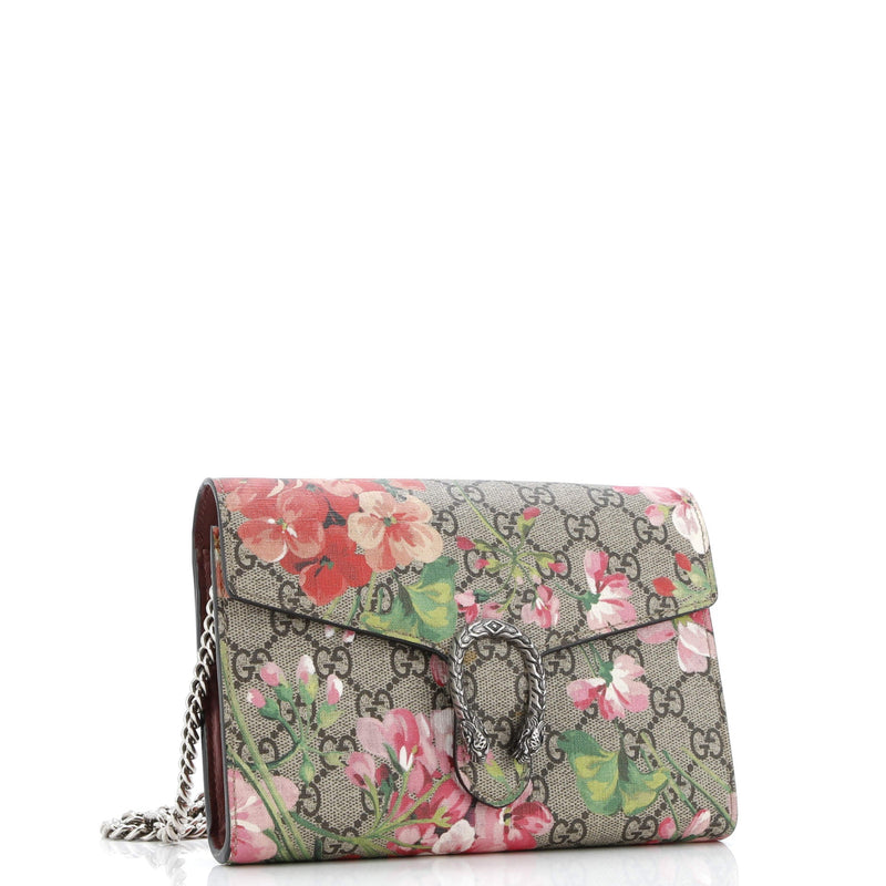 Dionysus Chain Wallet Blooms Print Gg