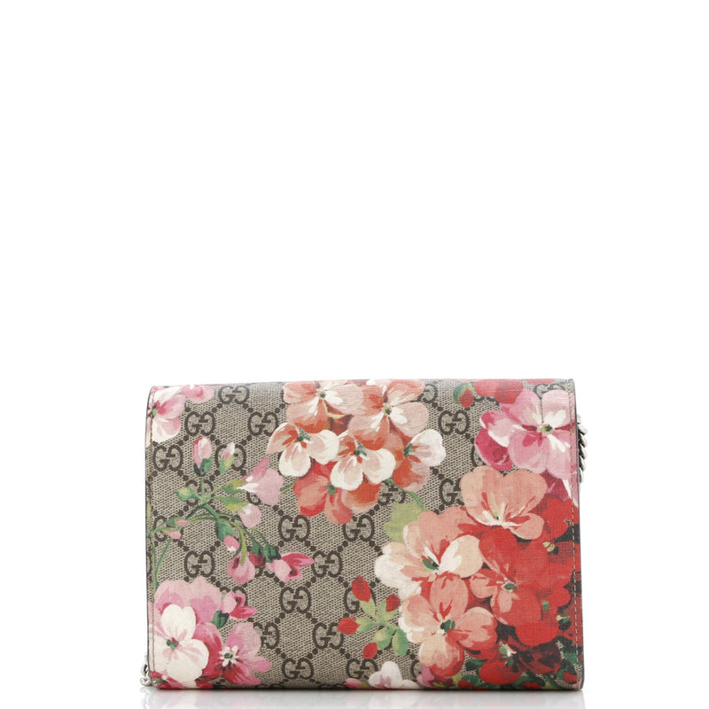 Dionysus Chain Wallet Blooms Print Gg