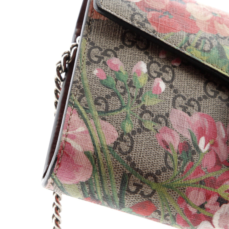 Dionysus Chain Wallet Blooms Print Gg