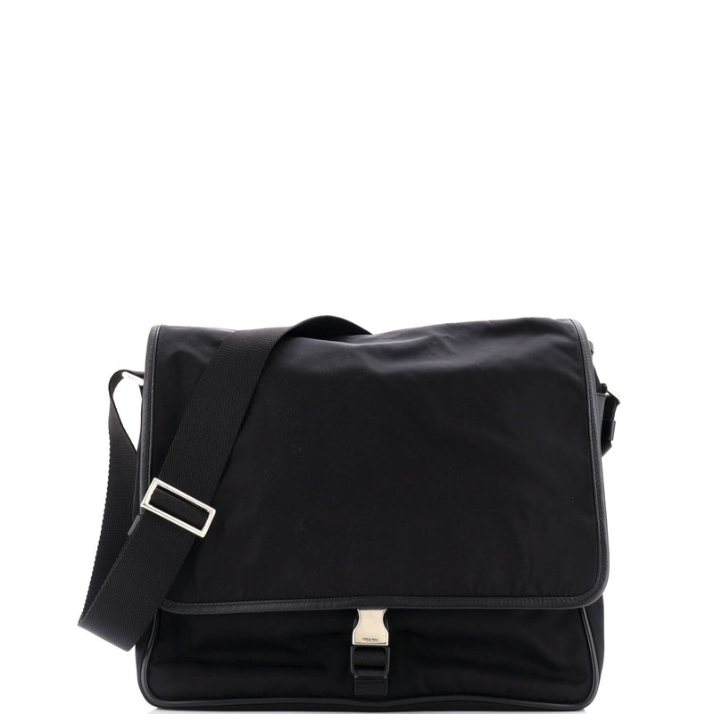 Impunturato Buckle Flap Messenger Bag