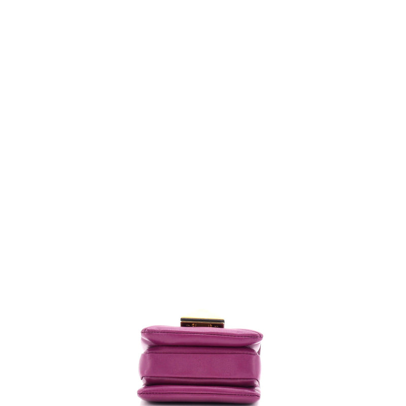 One Stud Chain Flap Bag Leather Micro