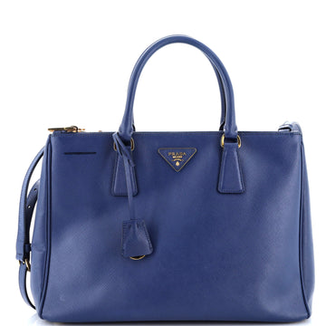 Double Zip Lux Tote Saffiano Leather